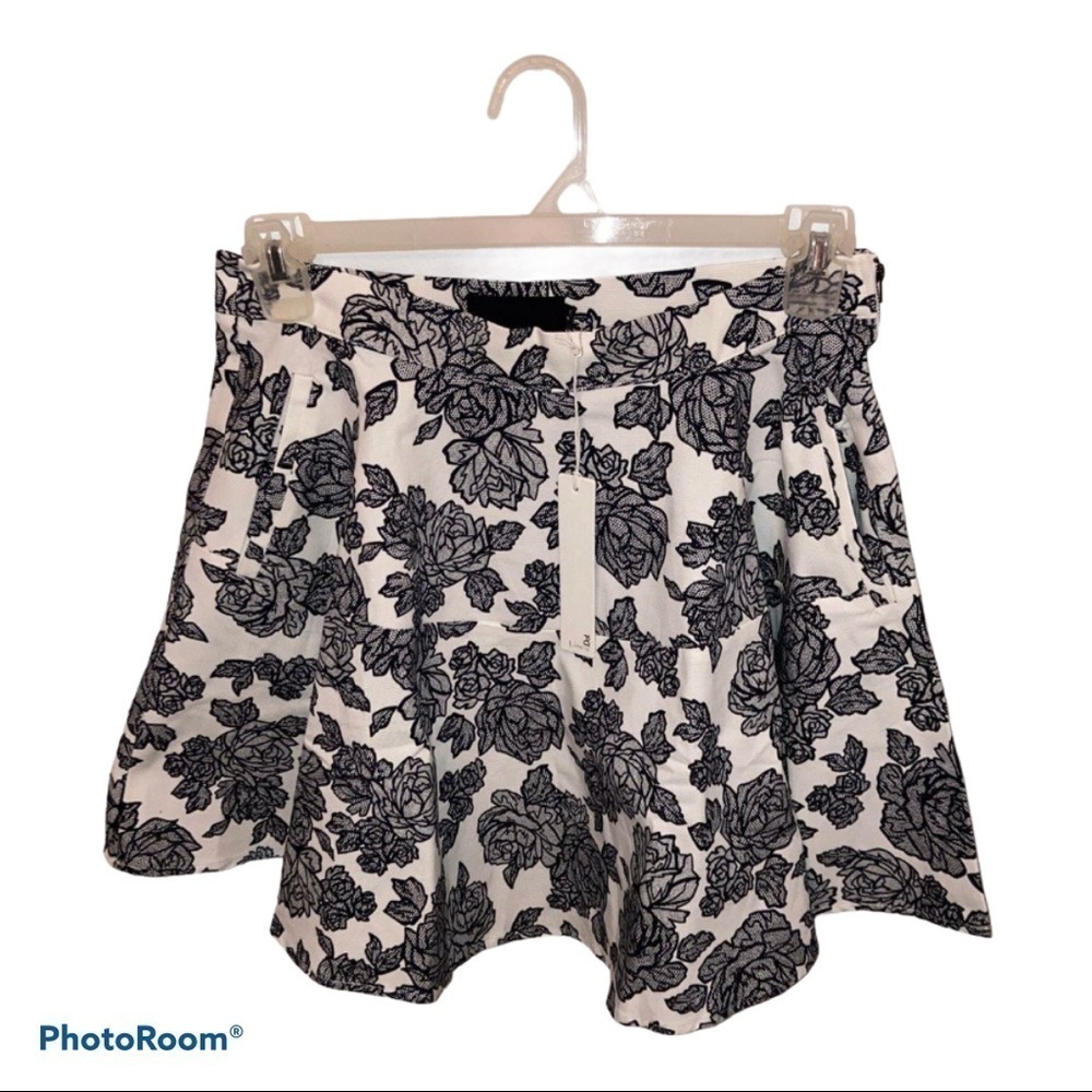A Line & Dot floral black and white skirt